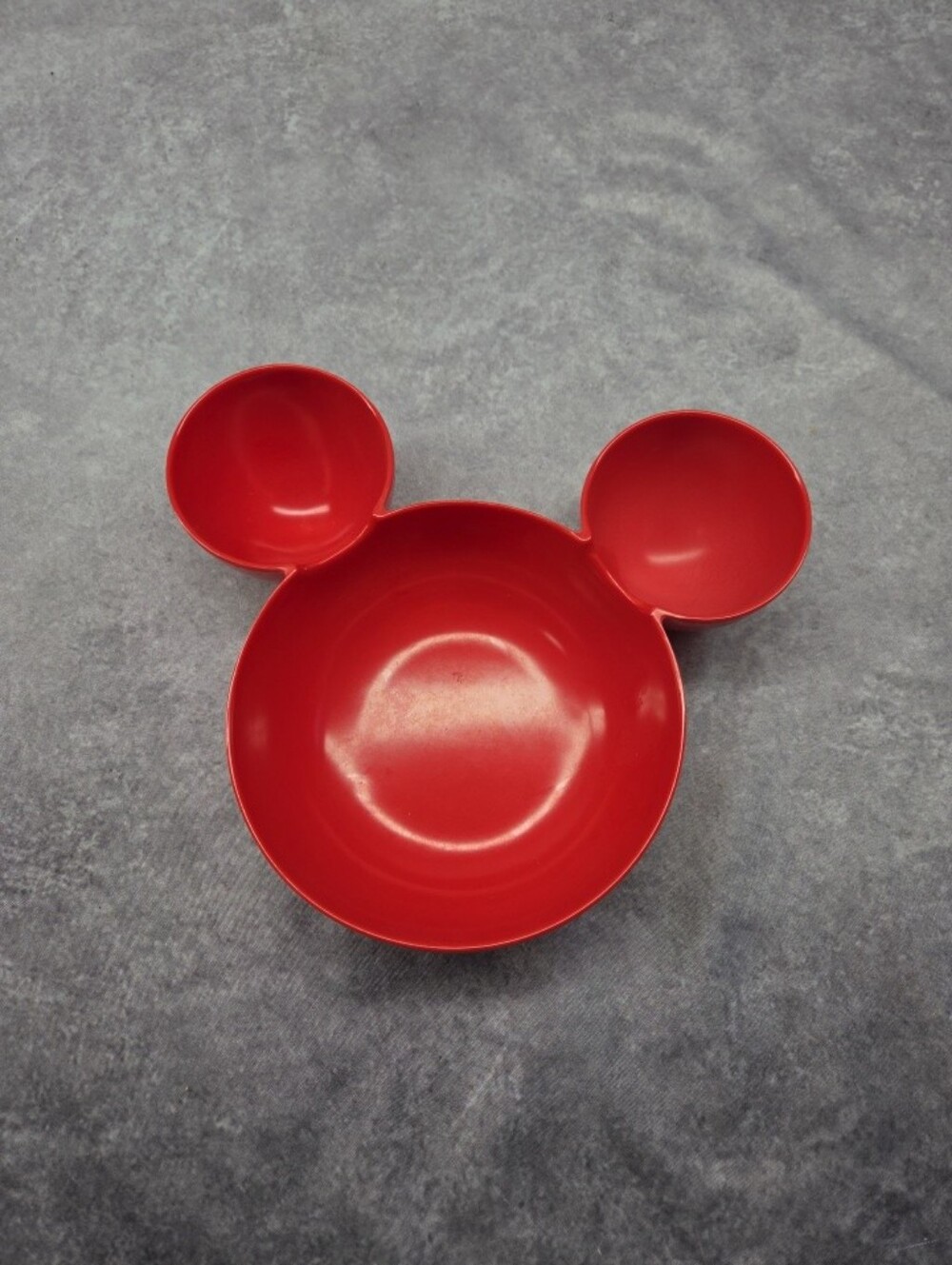 Zak Designs Disney Mickey Mouse Head Chip & Dip Bowl Red 9x8x3